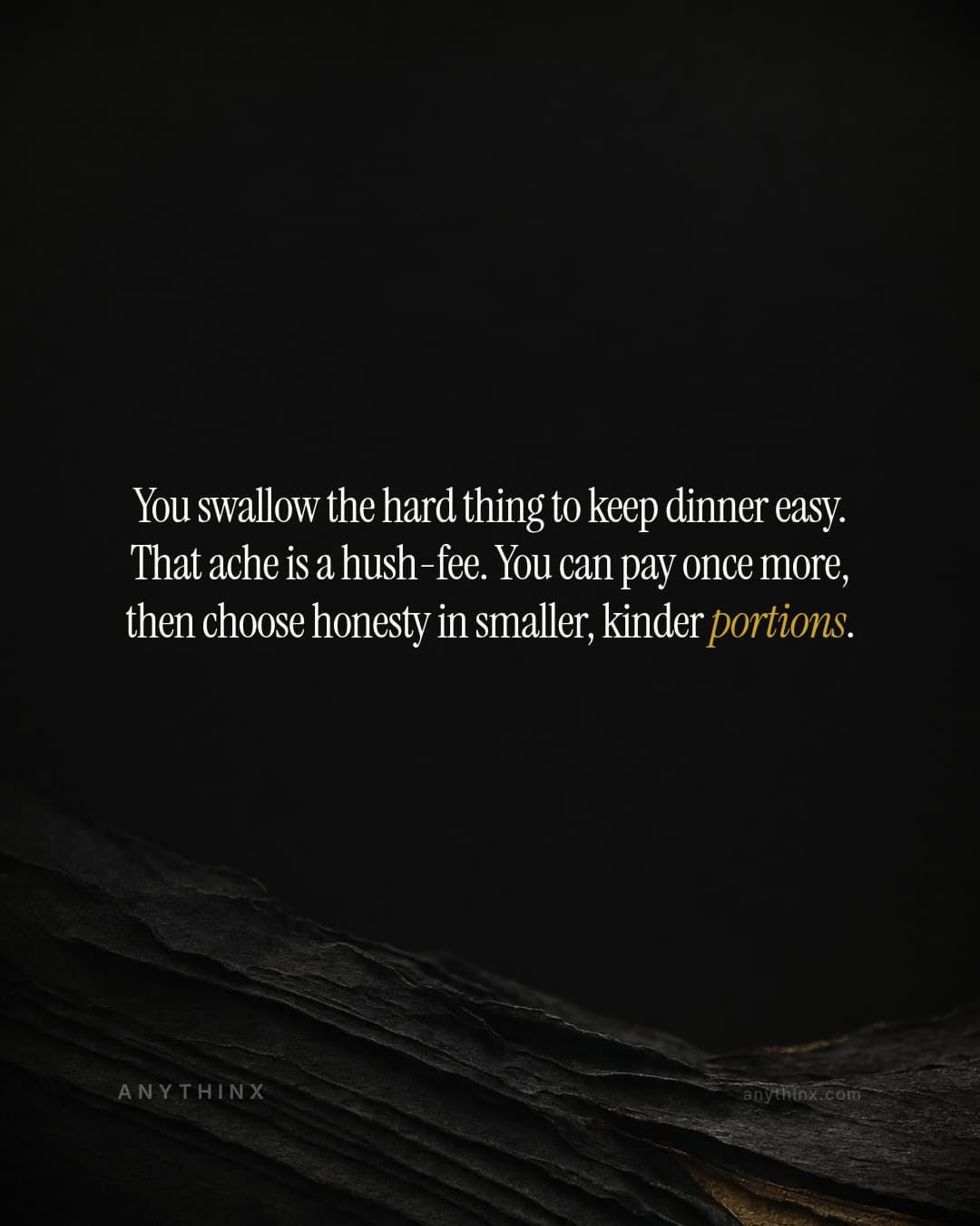 You swallow the hard thing to keep dinner easy. That ache is a hush-fee. You can pay once more, then choose honesty in smaller, kinder portions.