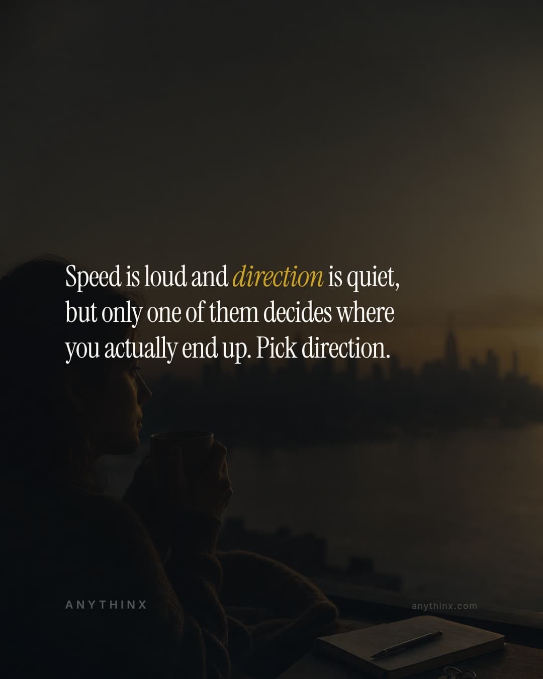 Speed is loud and direction is quiet, but only one of them decides where you actually end up. Pick direction.