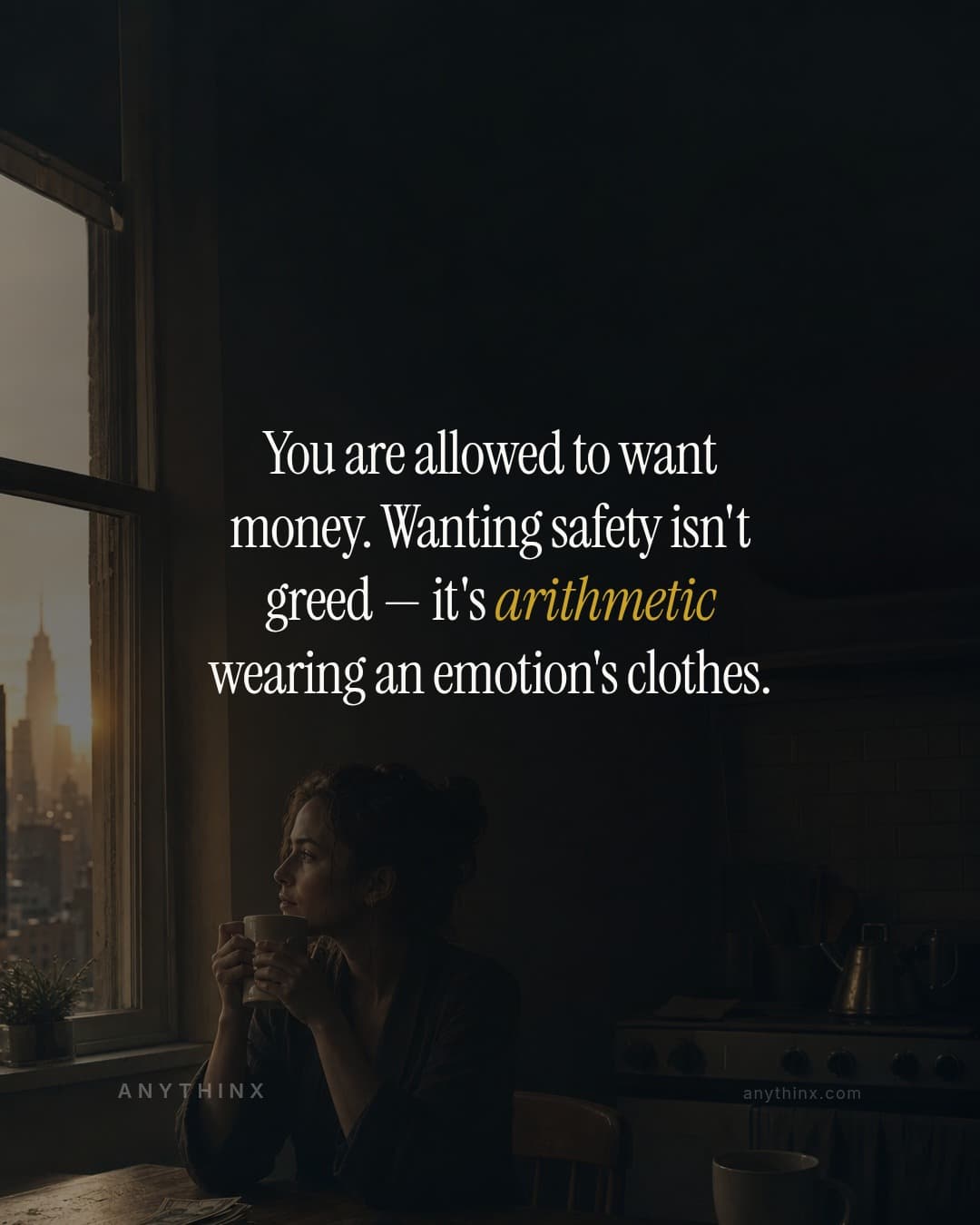 You are allowed to want money. Wanting safety isn't greed — it's arithmetic wearing an emotion's clothes.
