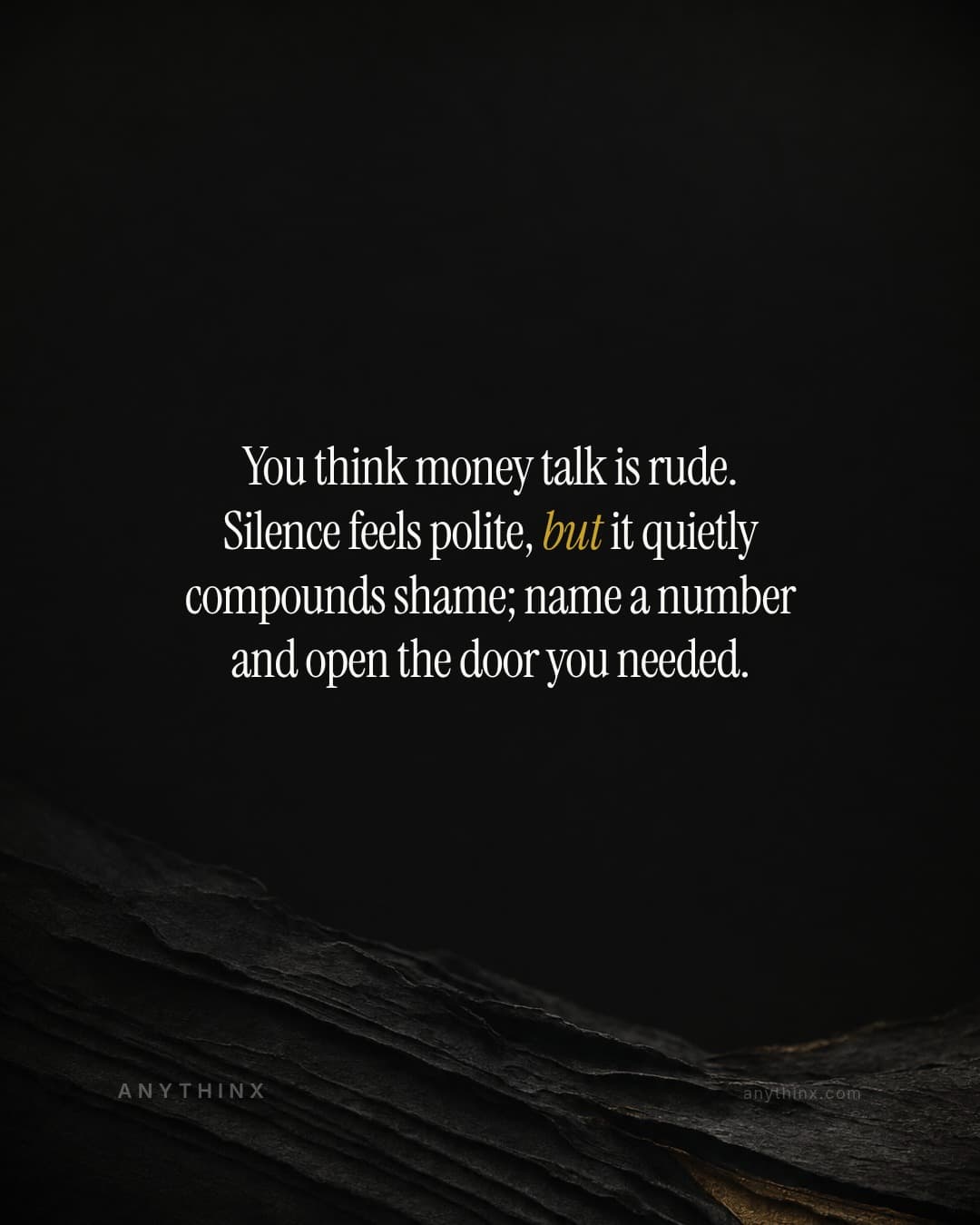 You think money talk is rude. Silence feels polite, but it quietly compounds shame; name a number and open the door you needed.