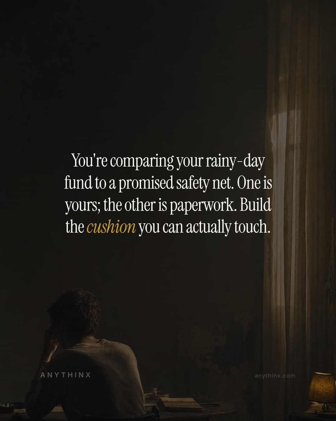 You're comparing your rainy-day fund to a promised safety net. One is yours; the other is paperwork. Build the cushion you can actually touch.