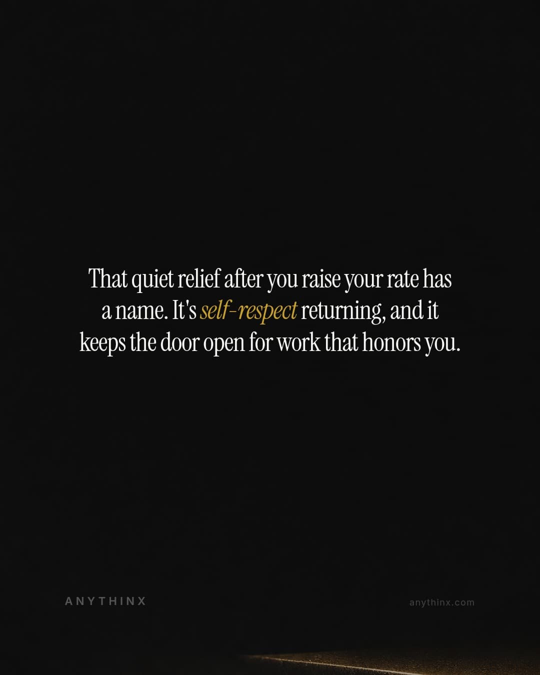 That quiet relief after you raise your rate has a name. It's self-respect returning, and it keeps the door open for work that honors you.
